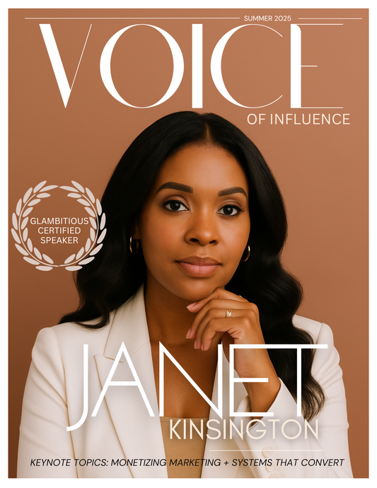 "Voice of Influence" Digital Magazine Cover