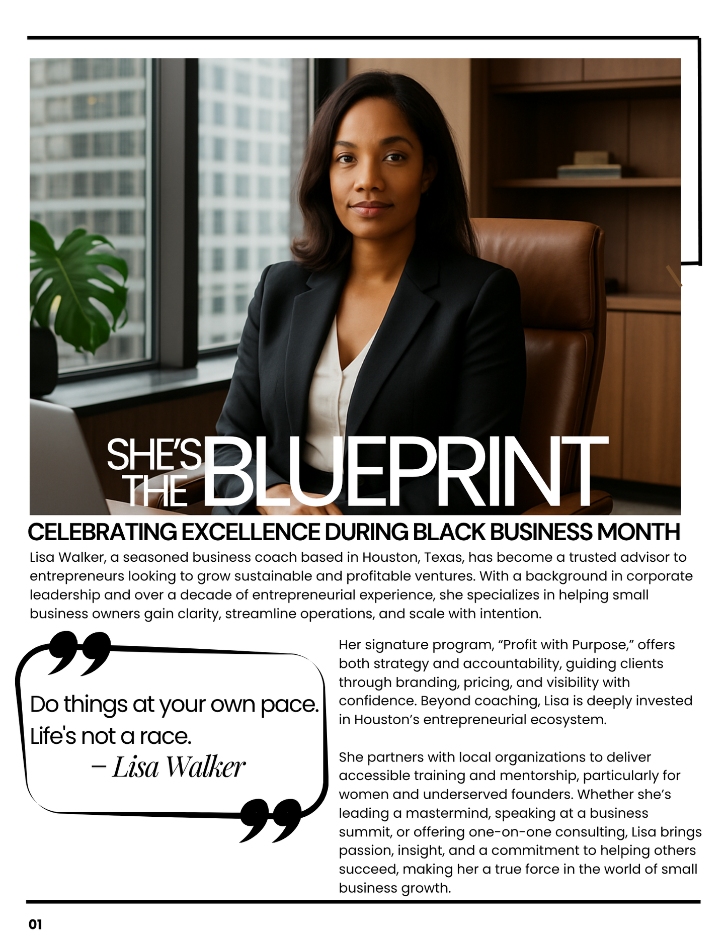 "She's The Blueprint" Spotlight Series