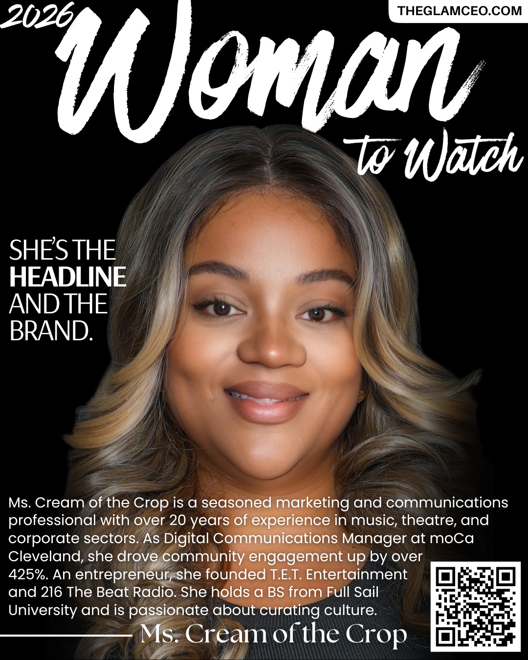 Ms. Cream of the Crop is a 2026 Woman to Watch!