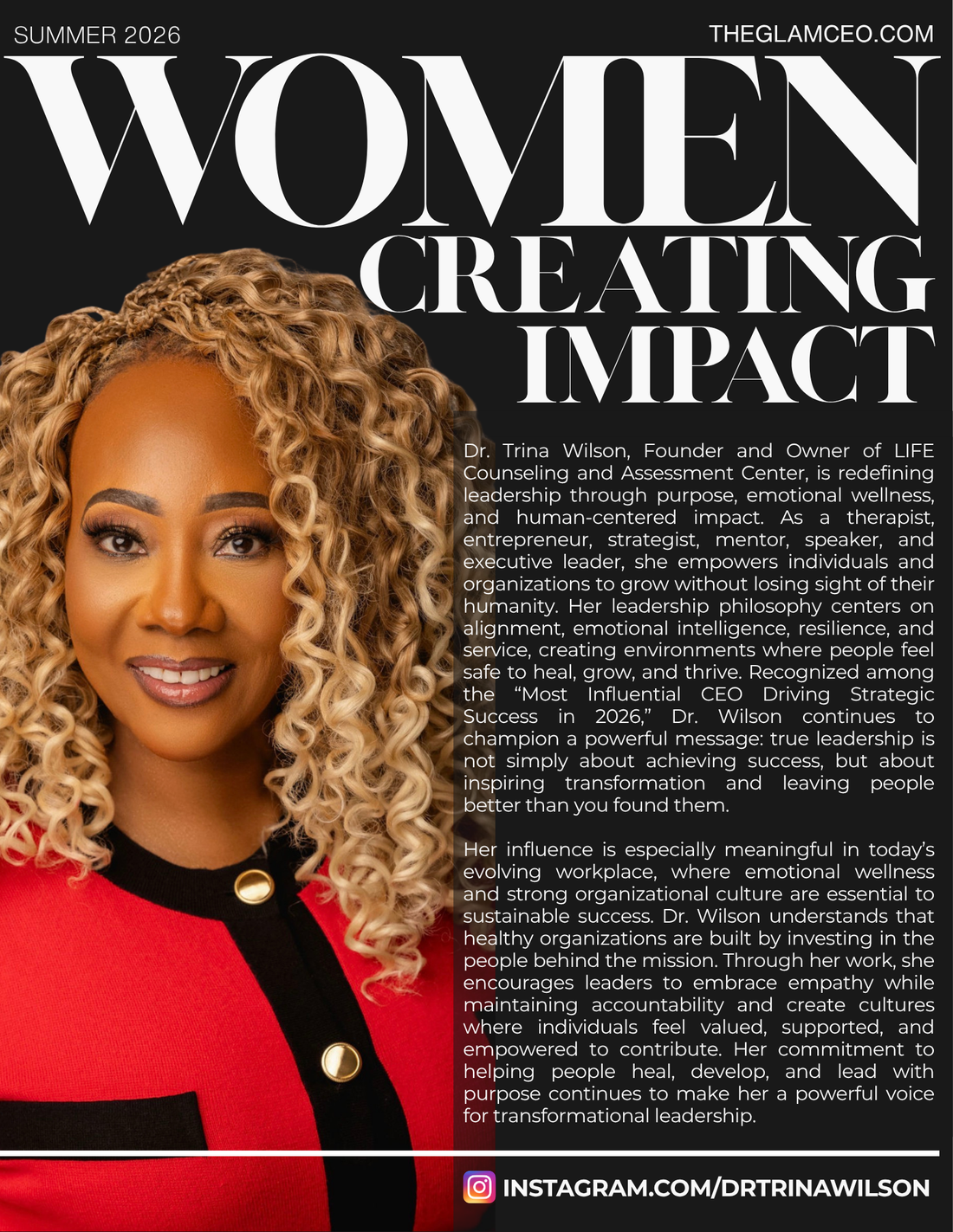 Women Creating Impact: Dr. Trina Wilson