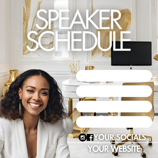 Canva Template: Speaker Schedule